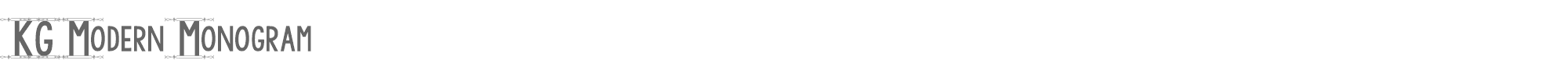 KG Modern Monogram KGModernMonogram.ttf font preview