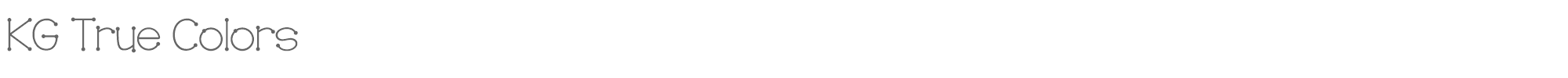 KG True Colors KGTrueColors.ttf font preview