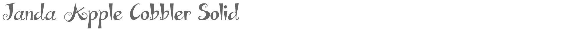 Janda Apple Cobbler JandaAppleCobblerSolid.ttf font preview