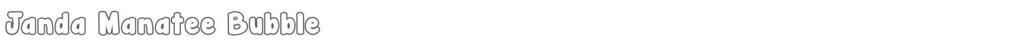 Janda Manatee JandaManateeBubble.ttf font preview