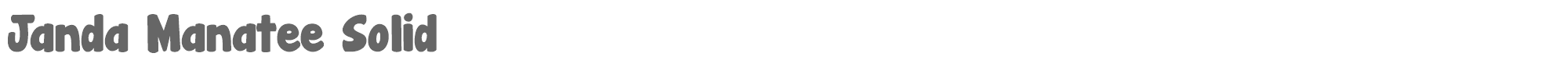 Janda Manatee JandaManateeSolid.ttf font preview