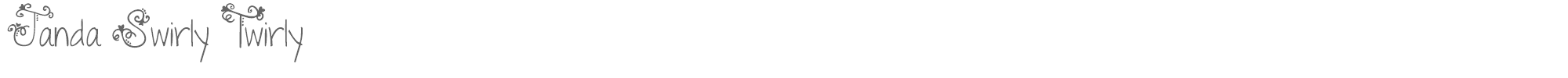 Sample characters Janda Swirly Twirly Font