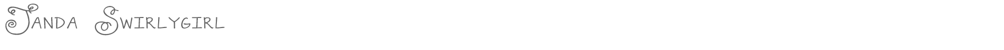 Sample characters Janda Swirlygirl Font