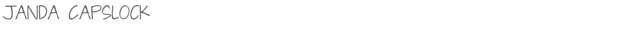 Sample characters Janda Capslock Font