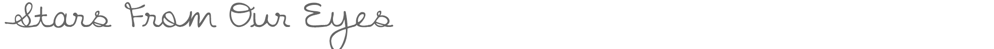 Sample characters Stars From Our Eyes Font