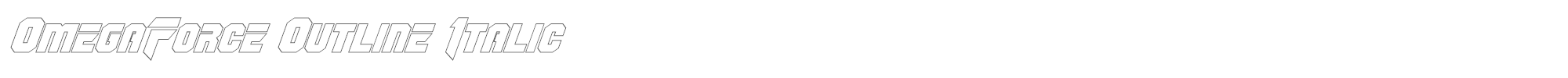 OmegaForce omegaforceoutital1_2.ttf font preview