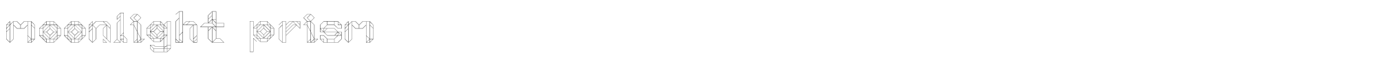 Sample characters Moonlight Prism Font