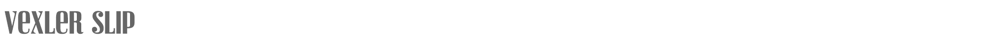 Sample characters Vexler Slip Font