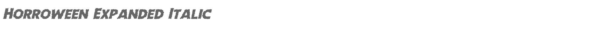 Horroween horroweenexpandital.ttf font preview