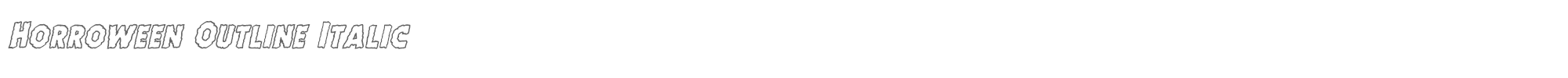 Horroween horroweenoutital.ttf font preview