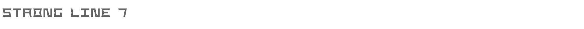 Sample characters Strong Line 7 Font