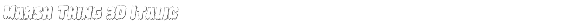 Marsh Thing marshthing3dital.ttf font preview