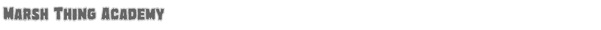 Marsh Thing marshthingacad.ttf font preview