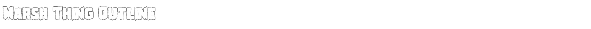 Marsh Thing marshthingout.ttf font preview