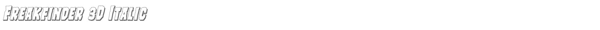 Freakfinder freakfinder3dital.ttf font preview