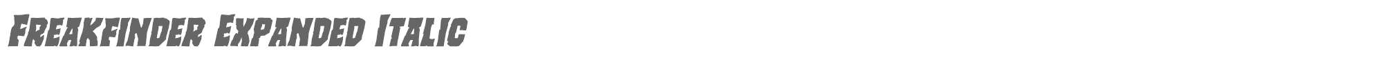 Freakfinder freakfinderexpandital.ttf font preview
