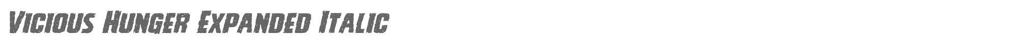 Vicious Hunger vicioushungerexpandital.ttf font preview