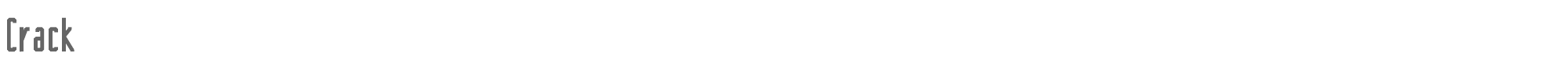 Sample characters Crack Font
