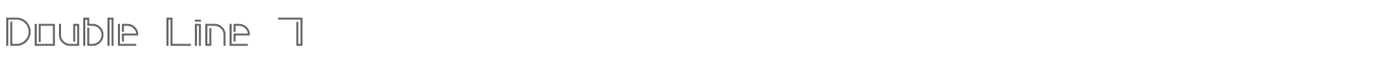 Sample characters Double Line 7 Font