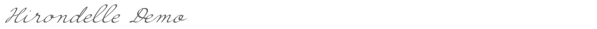 Sample characters Hirondelle Font