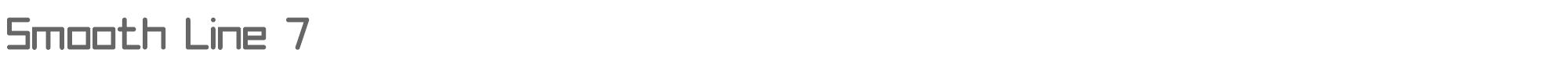 Sample characters Smooth Line 7 Font