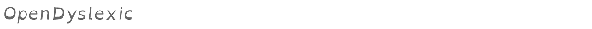 Open-Dyslexic OpenDyslexic-Italic.otf font preview