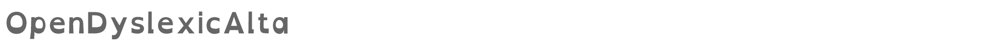 Sample characters Open-Dyslexic Font