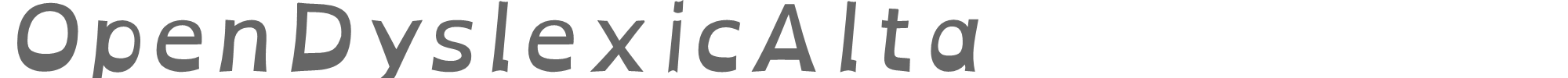 Open-Dyslexic OpenDyslexicAlta-BoldItalic.otf font preview