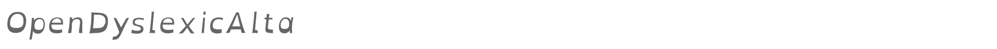 Open-Dyslexic OpenDyslexicAlta-Italic.otf font preview