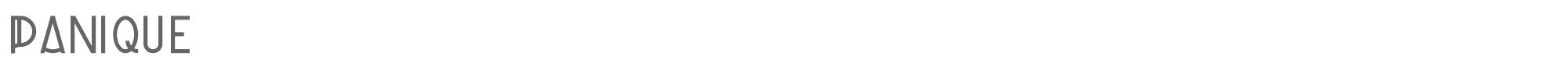 Sample characters Panique Font
