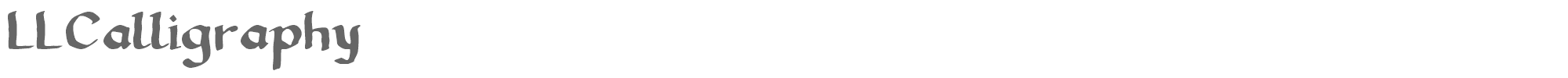 Sample characters LL Calligraphy Font