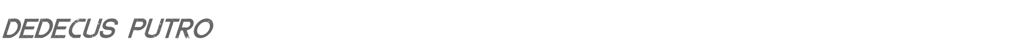 Dedecus Putro DedecusPutro-Italic.ttf font preview