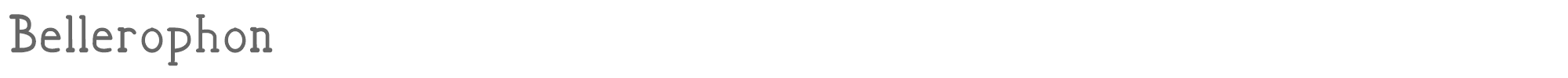 Sample characters Bellerophon Font