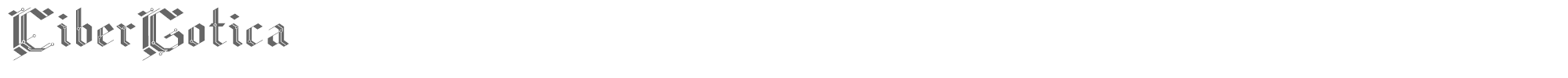 Sample characters CiberGotica Font