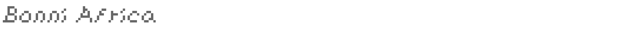 Sample characters Bonni Africa Font