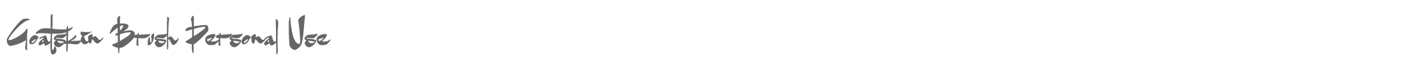 Sample characters Goatskin Brush Font