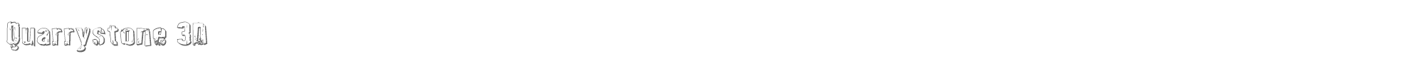Quarrystone quarrystone3d.ttf font preview