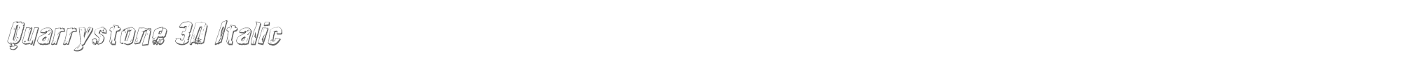 Quarrystone quarrystone3dital.ttf font preview