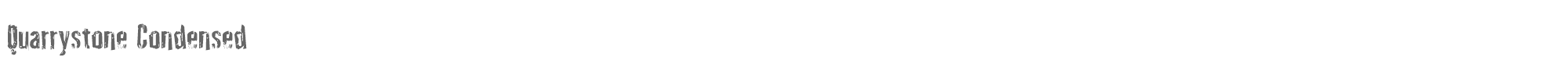 Quarrystone quarrystonecond.ttf font preview