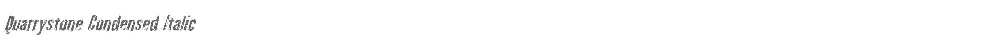Quarrystone quarrystonecondital.ttf font preview