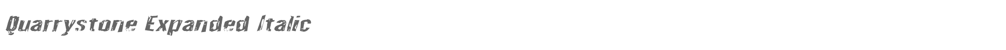 Quarrystone quarrystoneexpandital.ttf font preview