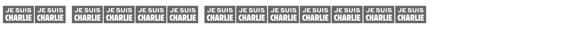 Sample characters Je Suis Charlie Font