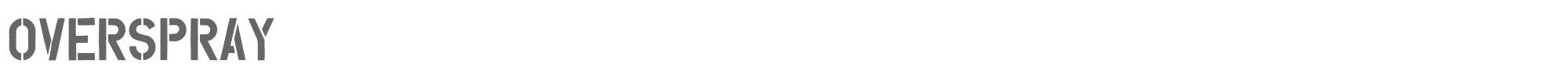 Sample characters Overspray Font