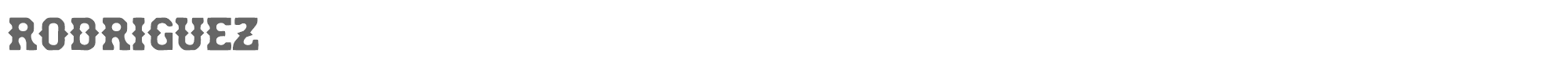 Sample characters Rodriguez Font
