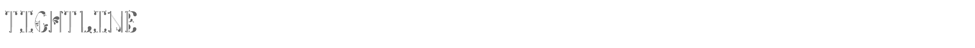 Sample characters Tightline Font