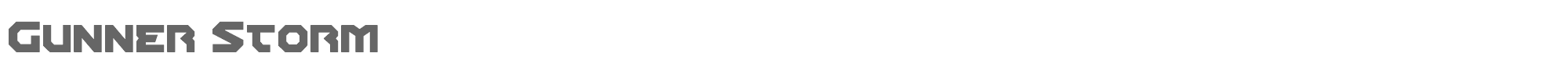 Sample characters Gunner Storm Font