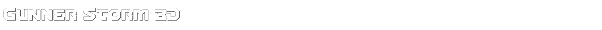 Gunner Storm gunnerstorm3d.ttf font preview