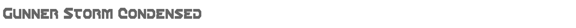 Gunner Storm gunnerstormcond.ttf font preview