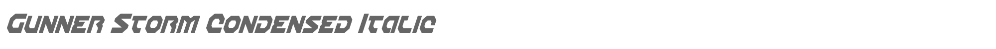 Gunner Storm gunnerstormcondital.ttf font preview