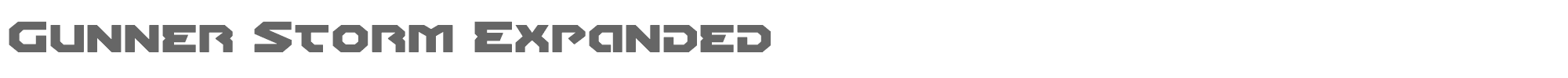 Gunner Storm gunnerstormexpand.ttf font preview
